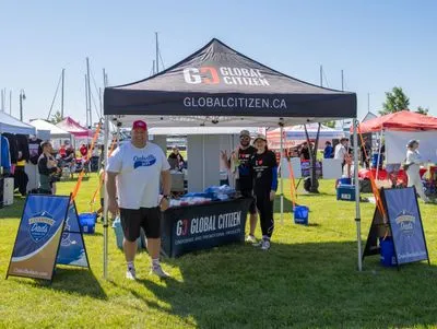 Bronte Harbour Classic 5K 2026 official race photo: Festival, Steve H., Mercedes-Benz Oakville, Global Citizen, Pace Car.