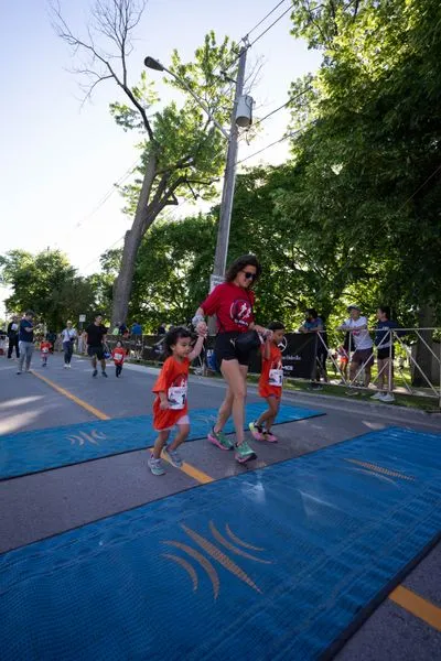 Bronte Harbour Classic 5K 2026 official race photo: Kids 1K, Bib 1, MyCourier.