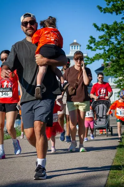 Bronte Harbour Classic 5K 2026 official race photo: Kids 1K, Bib 1, Mercedes-Benz Oakville, RadixGym.